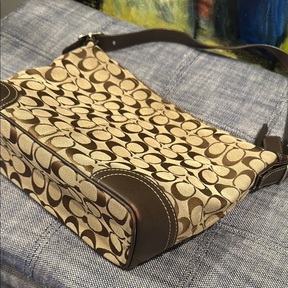 Coach Brown Signature Shoulder Bag - Picture 11 of 15